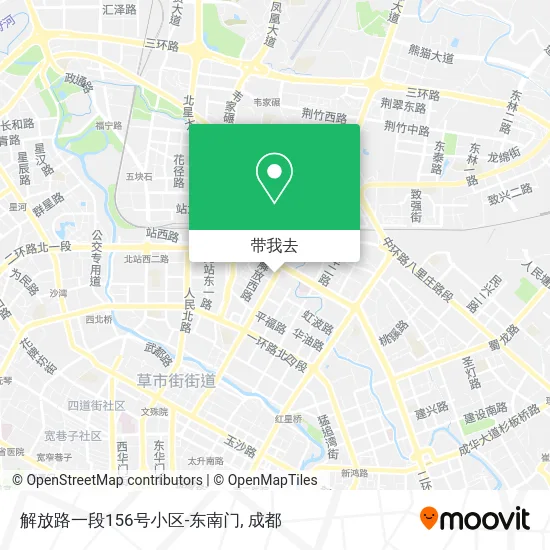 解放路一段156号小区-东南门地图