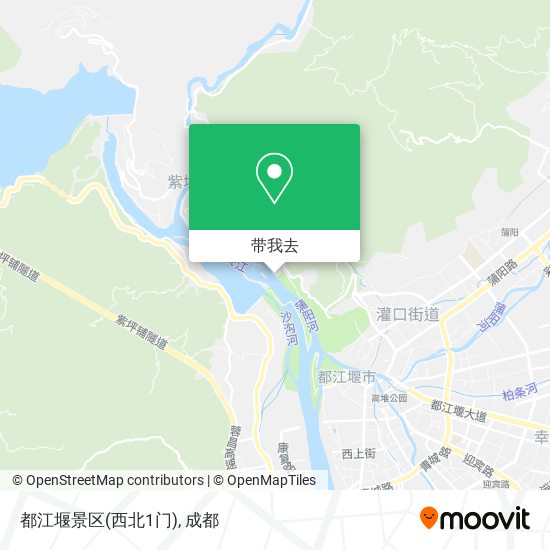 都江堰景区(西北1门)地图