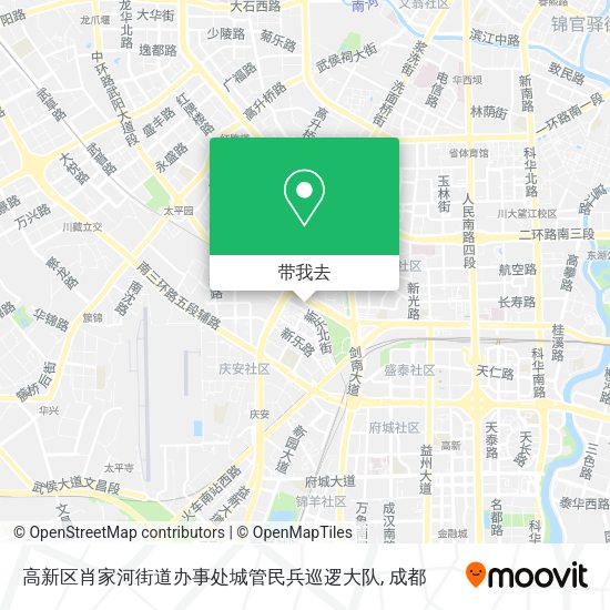 高新区肖家河街道办事处城管民兵巡逻大队地图