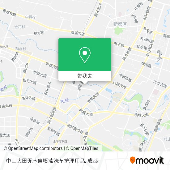 中山大田无苯自喷漆洗车护理用品地图