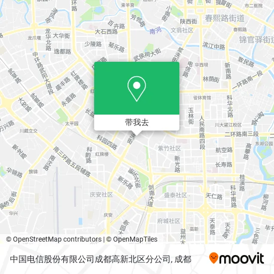 中国电信股份有限公司成都高新北区分公司地图