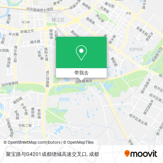 聚宝路与G4201成都绕城高速交叉口地图