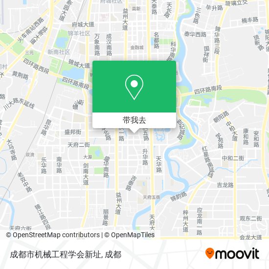 成都市机械工程学会新址地图