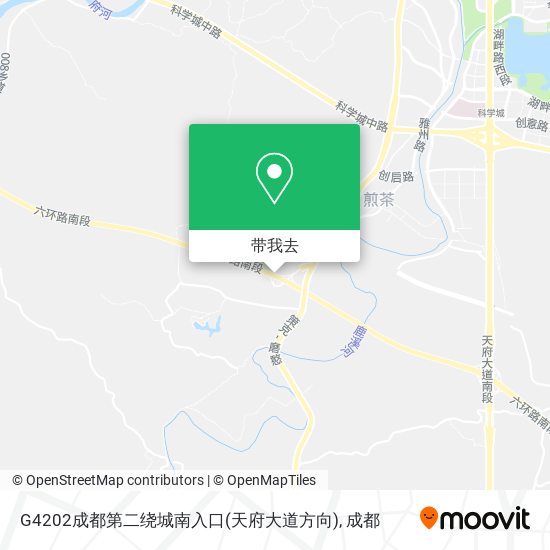 G4202成都第二绕城南入口(天府大道方向)地图