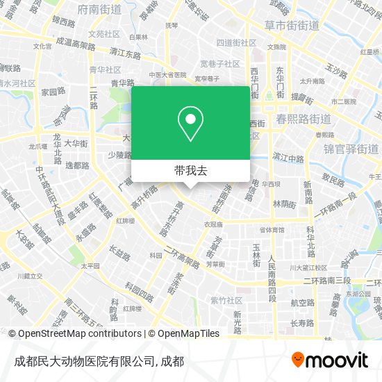 成都民大动物医院有限公司地图
