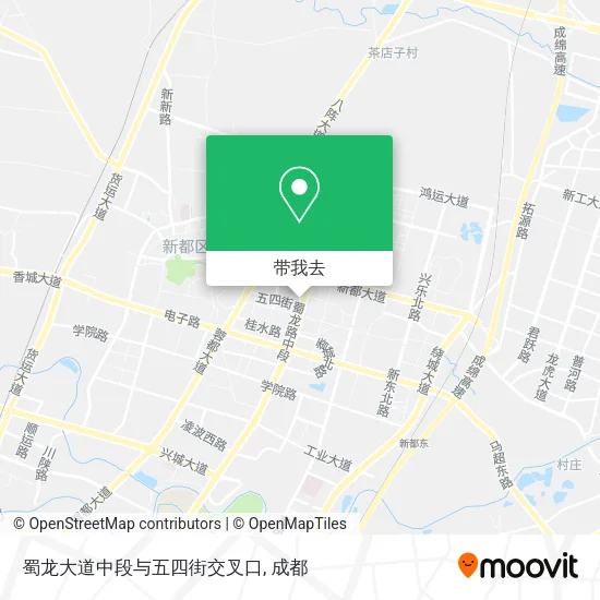 蜀龙大道中段与五四街交叉口地图