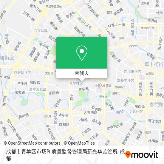 成都市青羊区市场和质量监督管理局新光华监管所地图