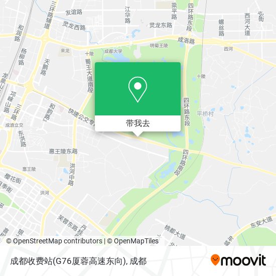 成都收费站(G76厦蓉高速东向)地图