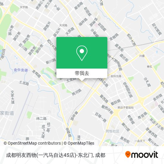 成都明友西物(一汽马自达4S店)-东北门地图