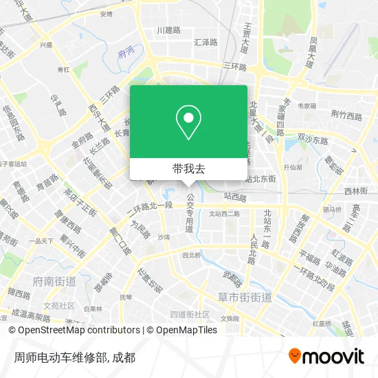 周师电动车维修部地图