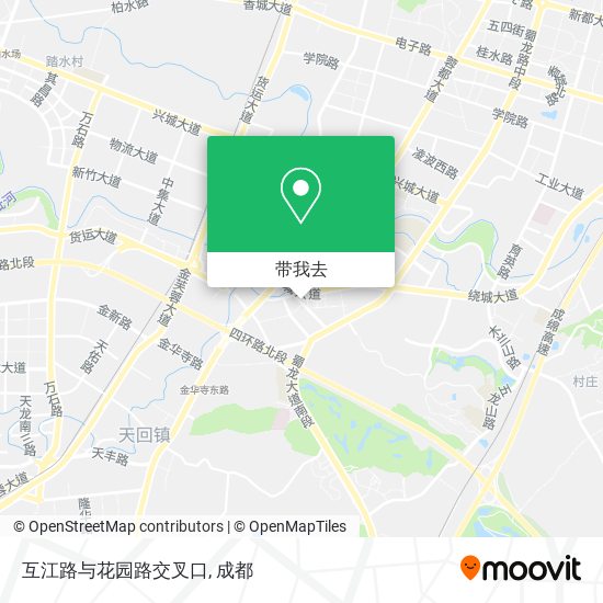 互江路与花园路交叉口地图