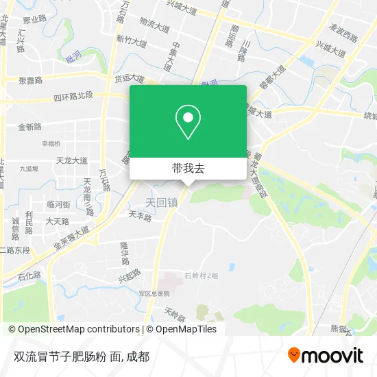 双流冒节子肥肠粉 面地图