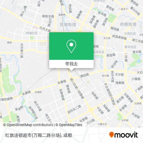 红旗连锁超市(万顺二路分场)地图