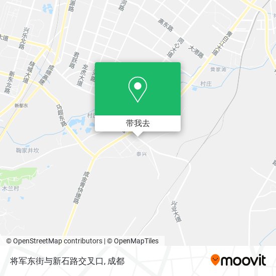 将军东街与新石路交叉口地图