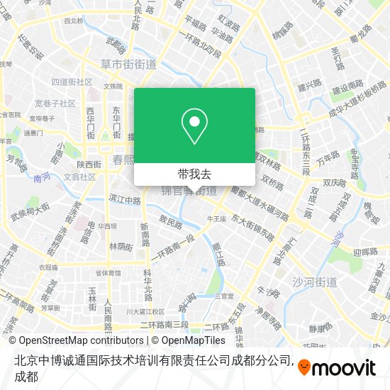 北京中博诚通国际技术培训有限责任公司成都分公司地图