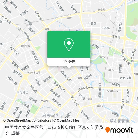 中国共产党金牛区营门口街道长庆路社区总支部委员会地图