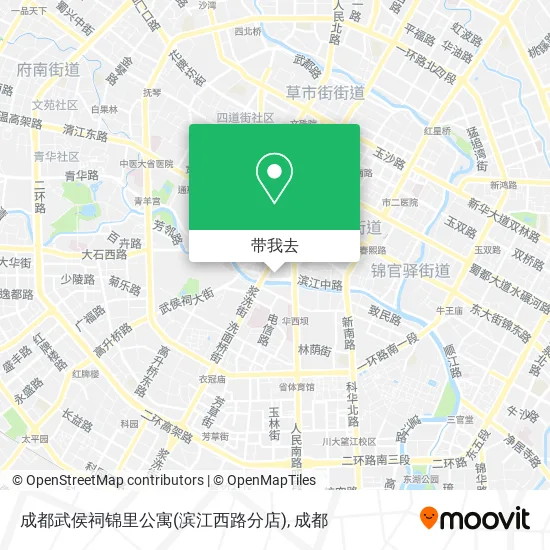 成都武侯祠锦里公寓(滨江西路分店)地图