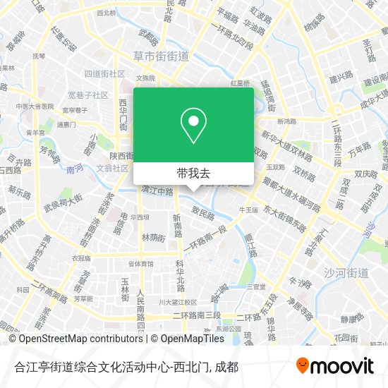 合江亭街道综合文化活动中心-西北门地图