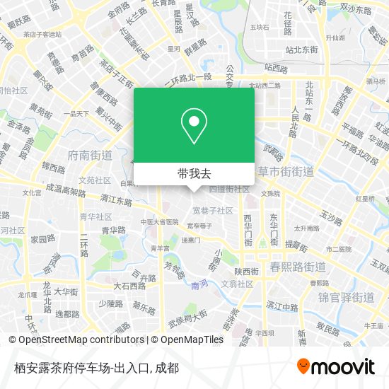 栖安露茶府停车场-出入口地图