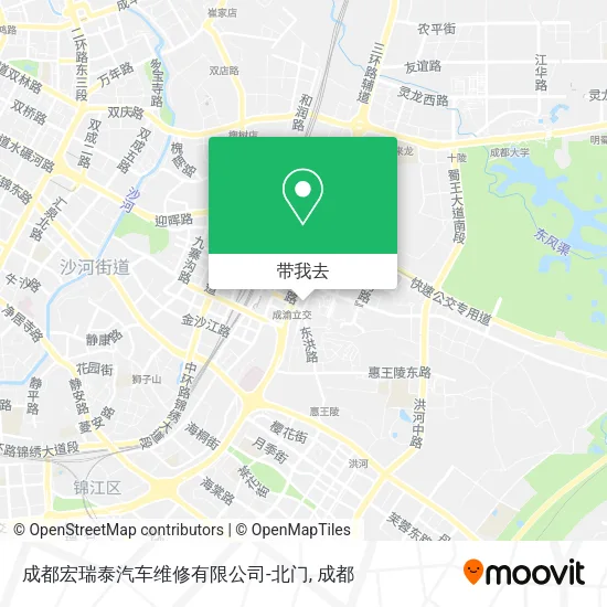 成都宏瑞泰汽车维修有限公司-北门地图