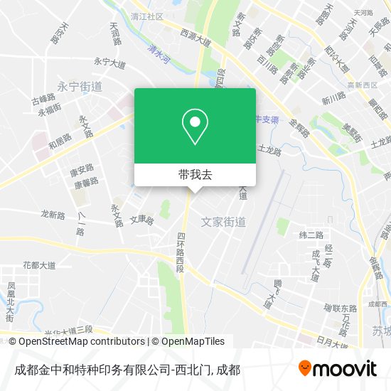 成都金中和特种印务有限公司-西北门地图