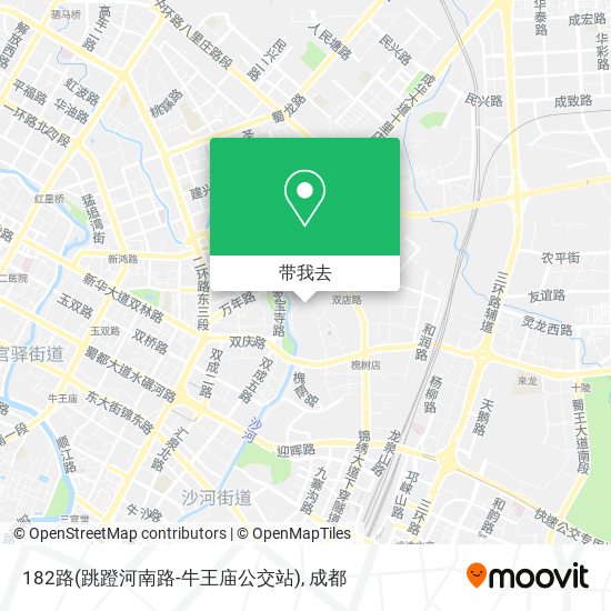 182路(跳蹬河南路-牛王庙公交站)地图