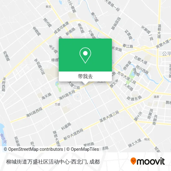 柳城街道万盛社区活动中心-西北门地图