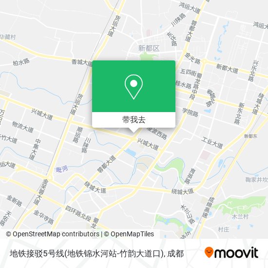 地铁接驳5号线(地铁锦水河站-竹韵大道口)地图