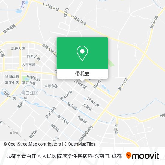成都市青白江区人民医院感染性疾病科-东南门地图