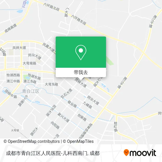 成都市青白江区人民医院-儿科西南门地图
