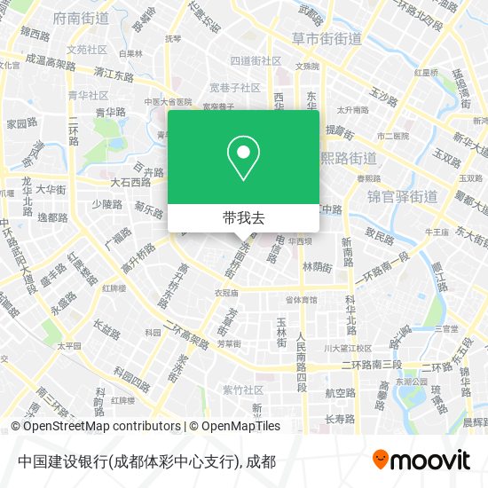 中国建设银行(成都体彩中心支行)地图
