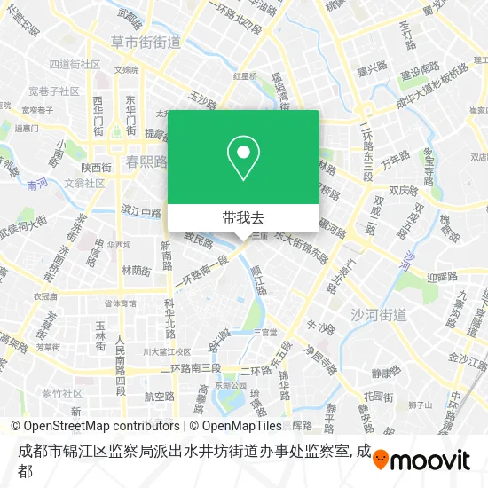 成都市锦江区监察局派出水井坊街道办事处监察室地图