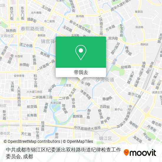 中共成都市锦江区纪委派出双桂路街道纪律检查工作委员会地图