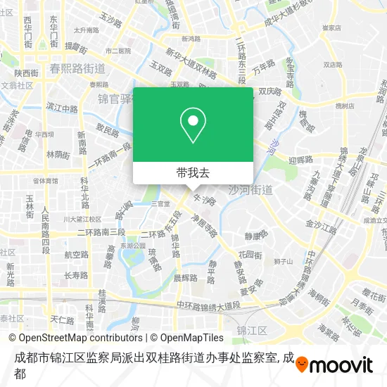 成都市锦江区监察局派出双桂路街道办事处监察室地图