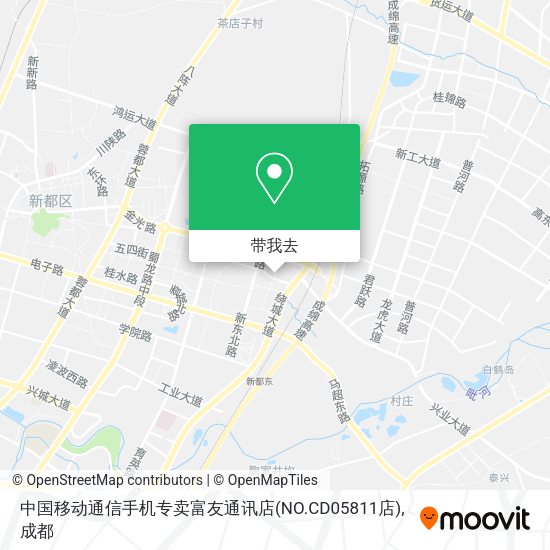 中国移动通信手机专卖富友通讯店(NO.CD05811店)地图
