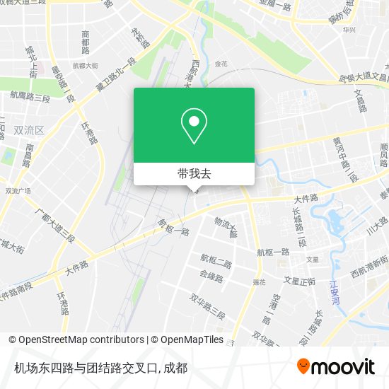 机场东四路与团结路交叉口地图