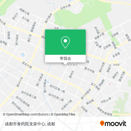 成都市食药院龙泉中心地图