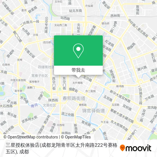 三星授权体验店(成都龙翔青羊区太升南路222号赛格五区)地图