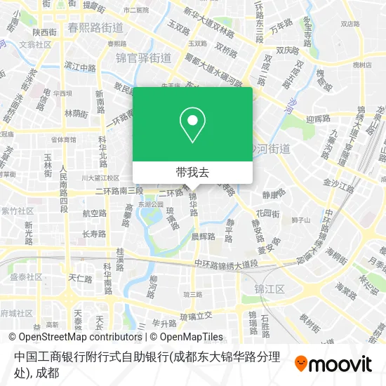 中国工商银行附行式自助银行(成都东大锦华路分理处)地图