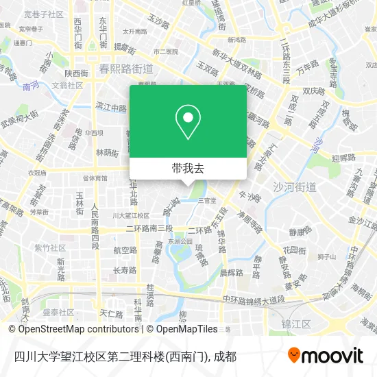 四川大学望江校区第二理科楼(西南门)地图
