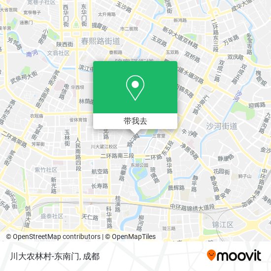 川大农林村-东南门地图