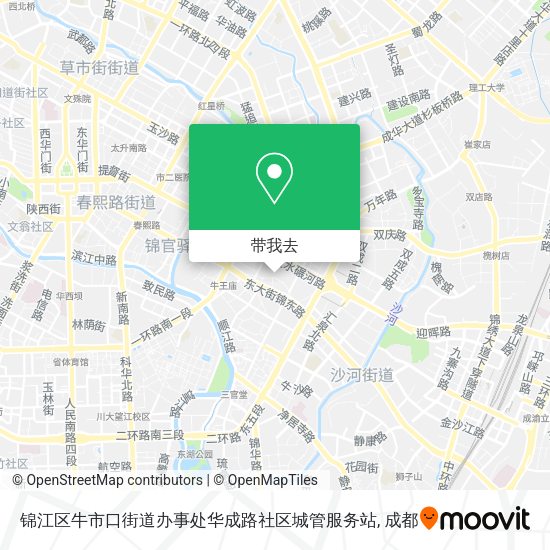 锦江区牛市口街道办事处华成路社区城管服务站地图