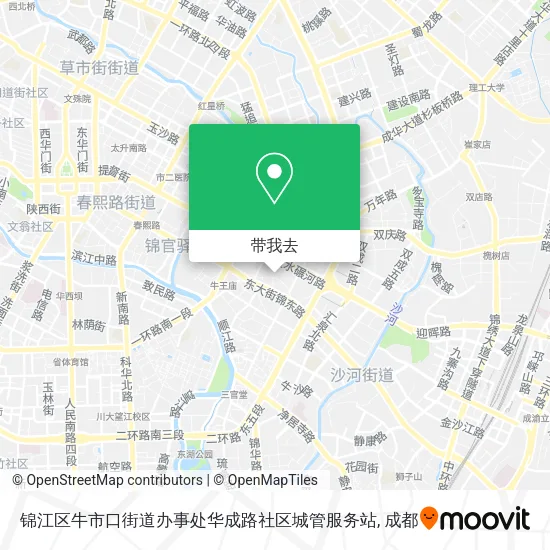 锦江区牛市口街道办事处华成路社区城管服务站地图