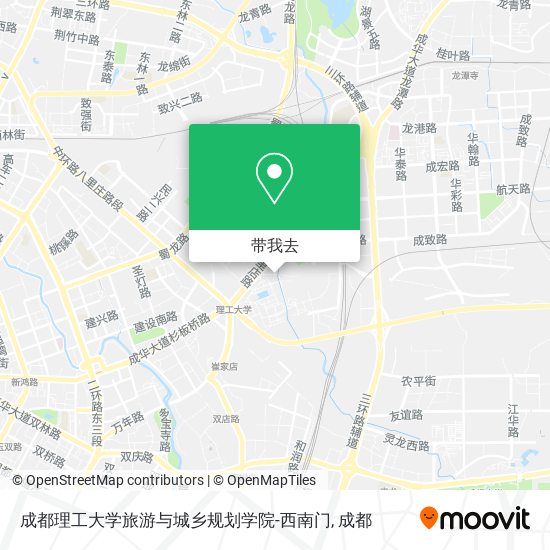 成都理工大学旅游与城乡规划学院-西南门地图