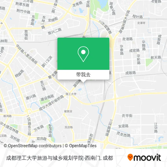 成都理工大学旅游与城乡规划学院-西南门地图