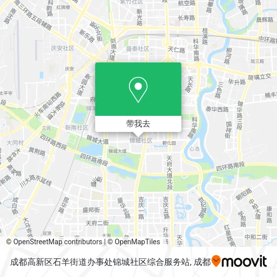 成都高新区石羊街道办事处锦城社区综合服务站地图