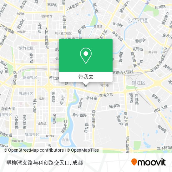 翠柳湾支路与科创路交叉口地图