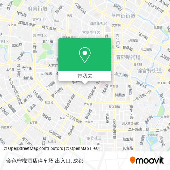 金色柠檬酒店停车场-出入口地图