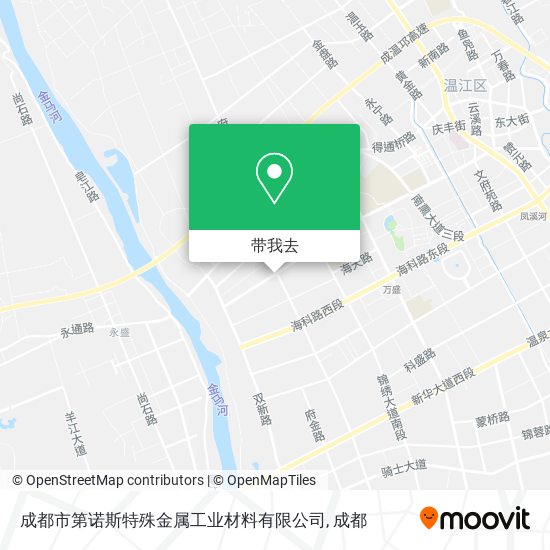 成都市第诺斯特殊金属工业材料有限公司地图