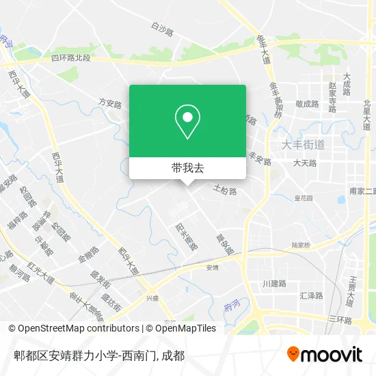 郫都区安靖群力小学-西南门地图